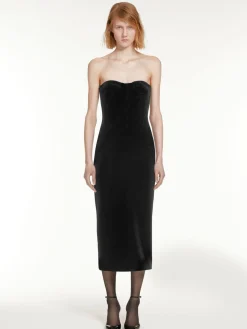 Abito a bustier in velluto