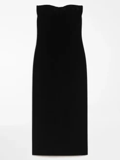 Abito a bustier in velluto