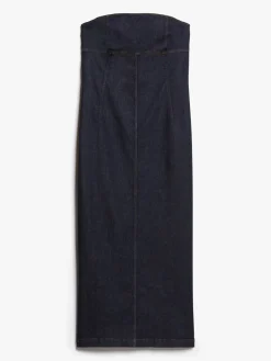 Abito bustier in denim