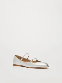 Ballerine in nappa laminata