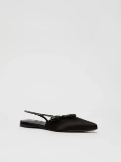 Ballerine slingback in raso