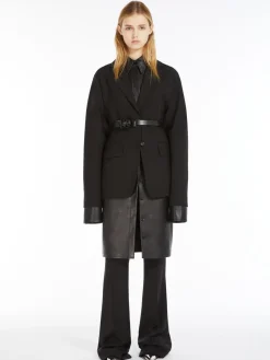 Blazer a kimono in lana stretch