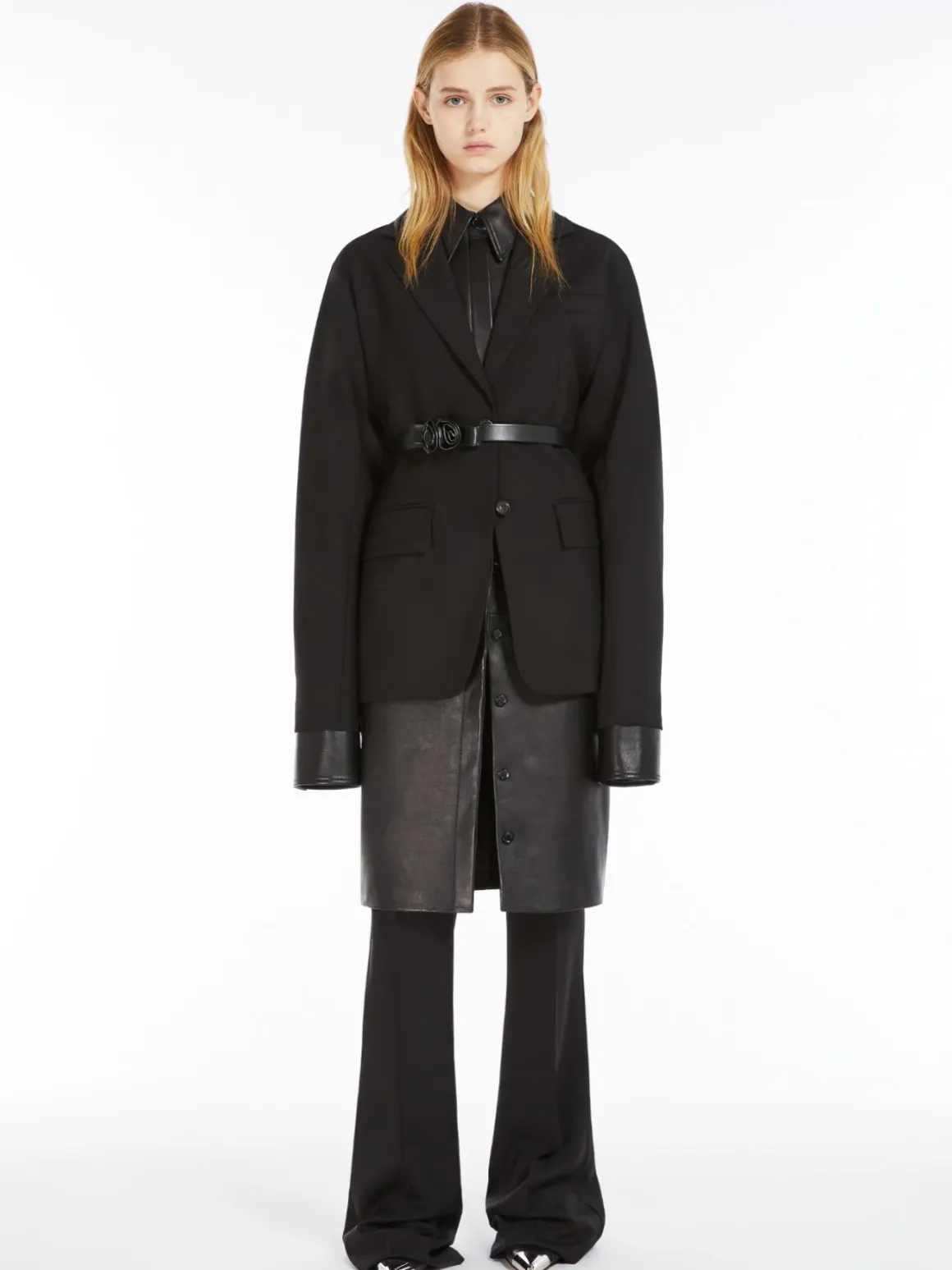 Blazer a kimono in lana stretch