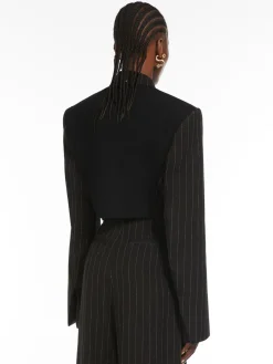 Blazer corto gessato