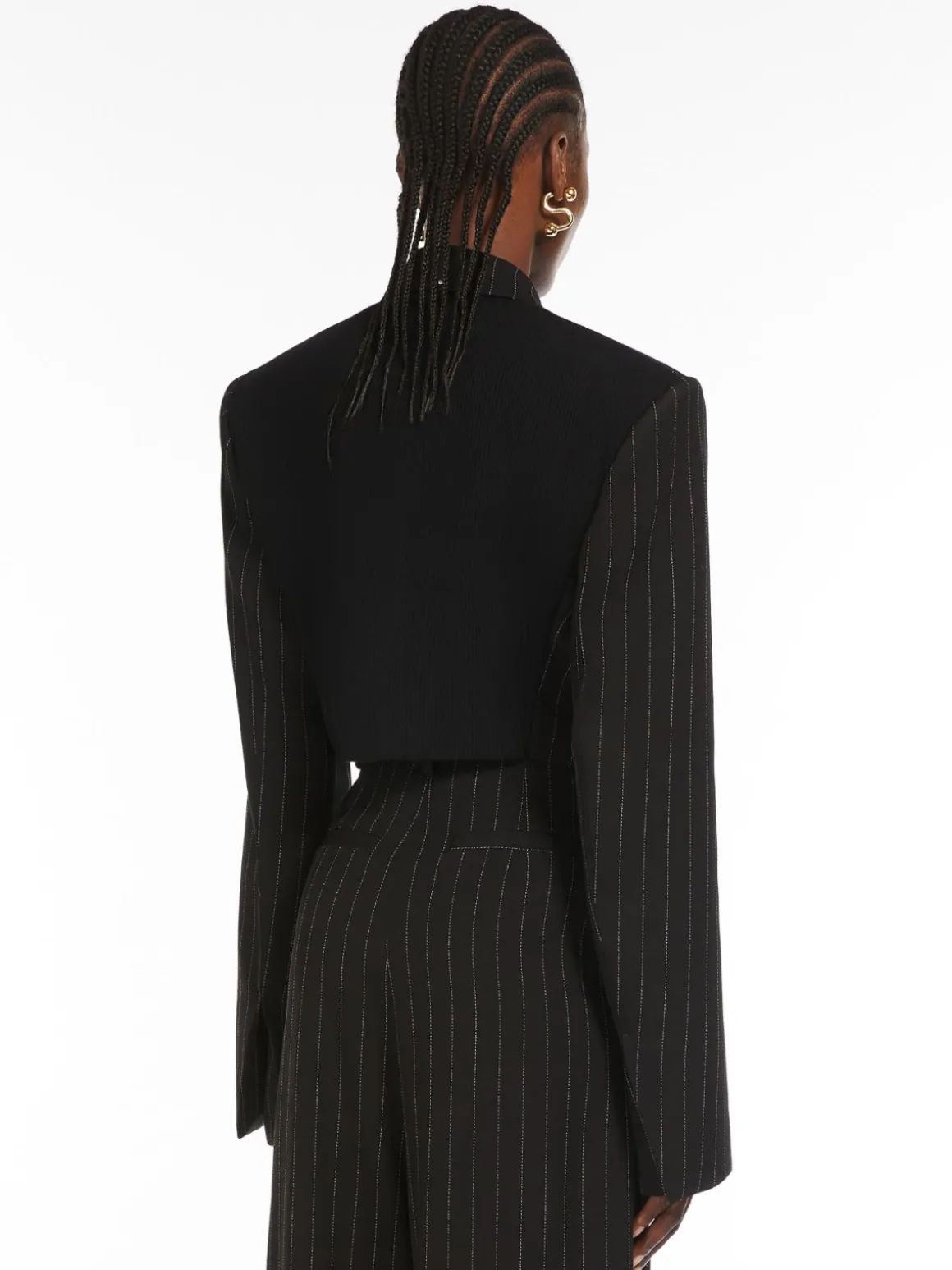 Blazer corto gessato