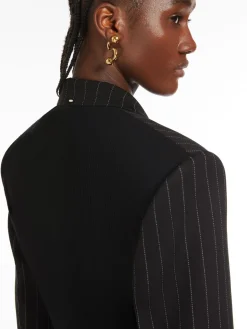 Blazer corto gessato
