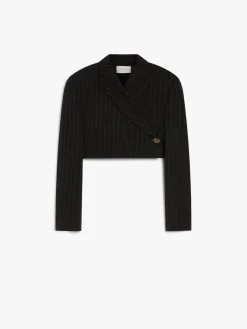 Blazer corto gessato