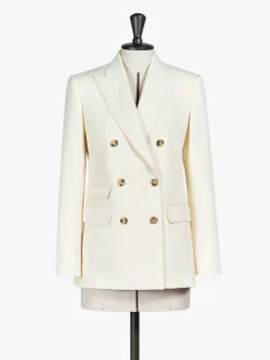 Blazer doppiopetto in granité di lana