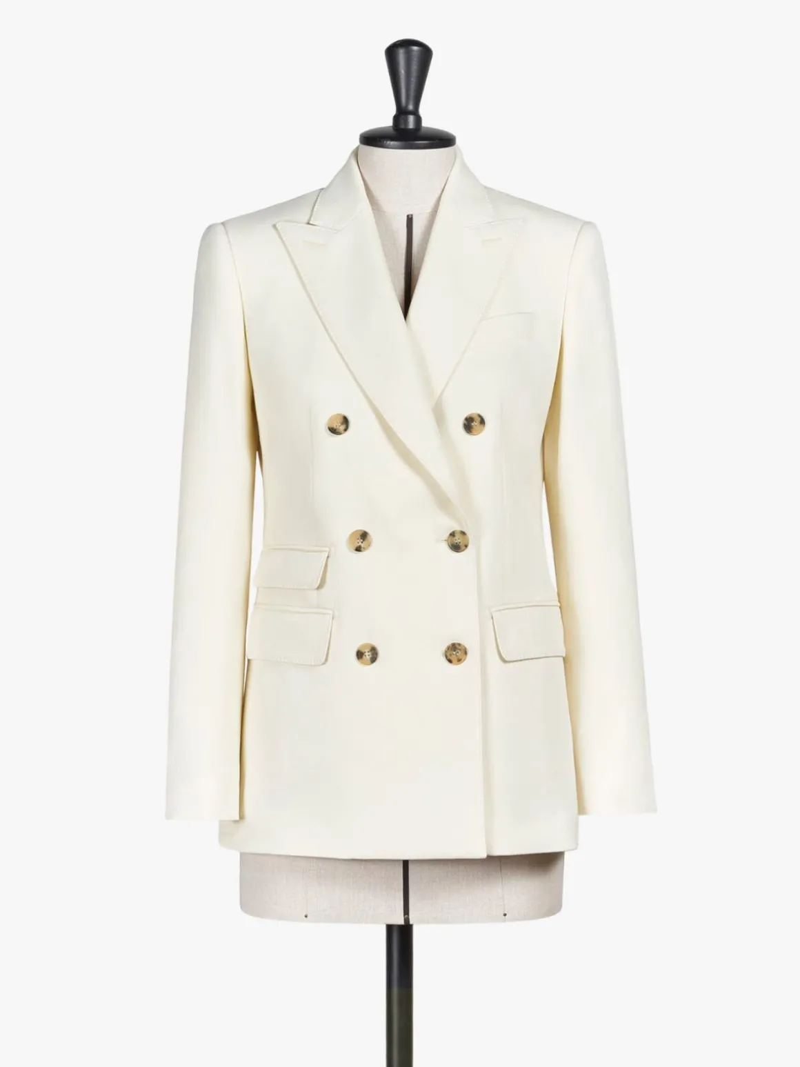 Blazer doppiopetto in granité di lana