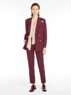 Blazer doppiopetto in granité di lana