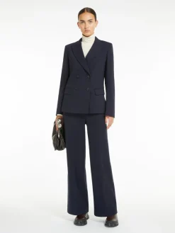 Blazer doppiopetto in jersey jacquard