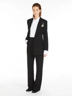 Blazer doppiopetto in lana e mohair