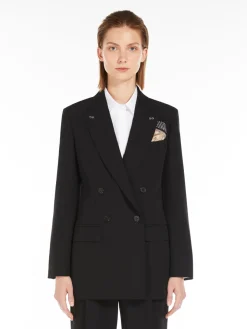 Blazer doppiopetto in lana e mohair