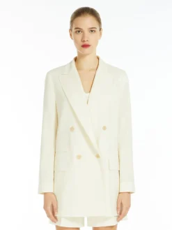 Blazer doppiopetto in tela di lana
