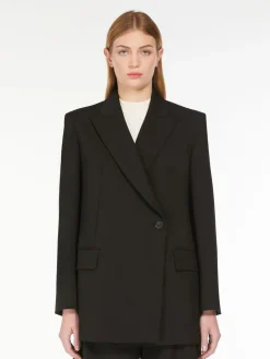 Blazer doppiopetto in tela di lana
