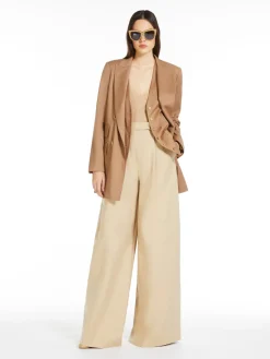 Blazer dritto in tela di lana