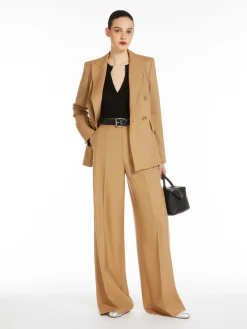 Blazer in gabardina di lana