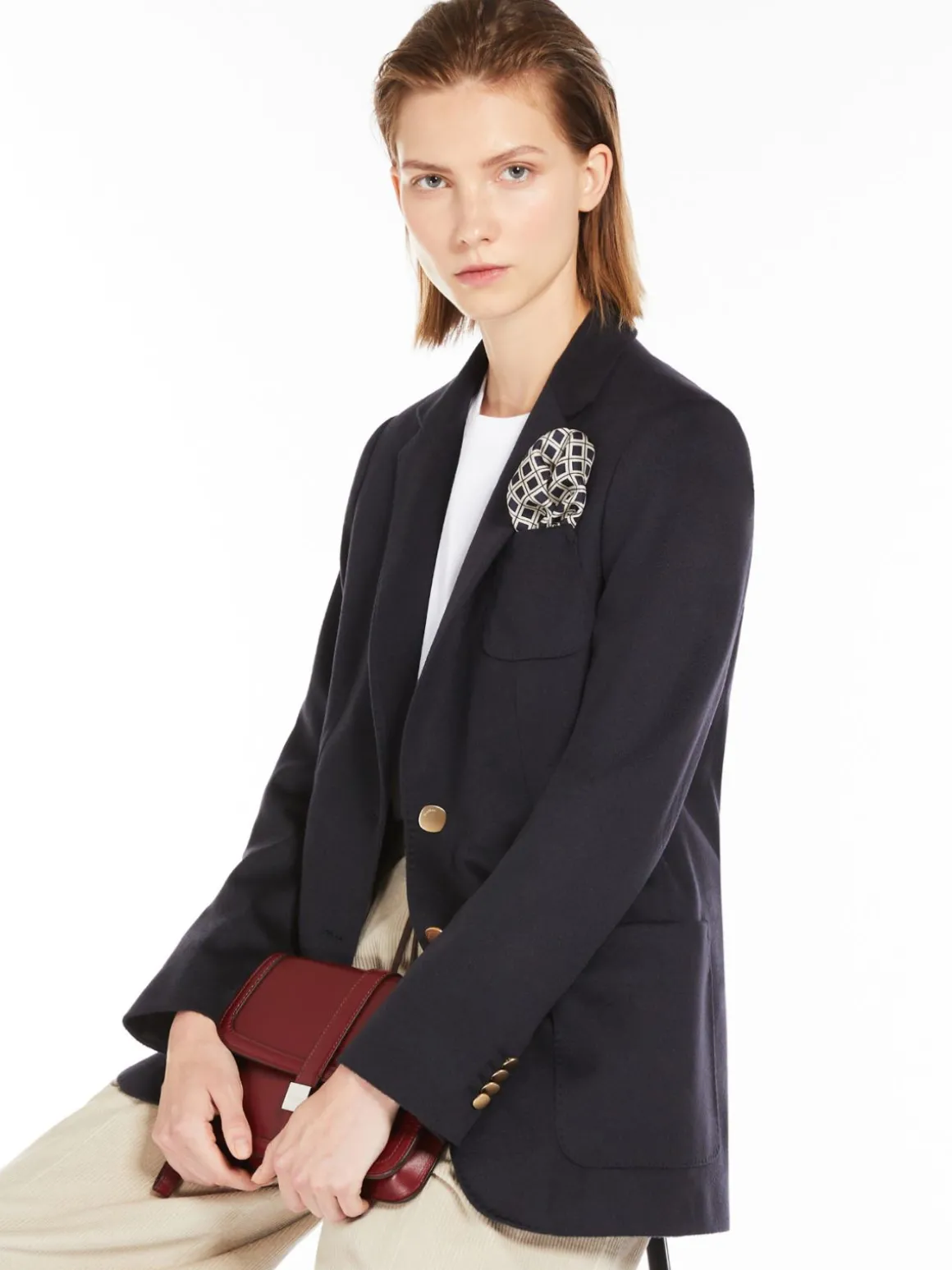 Blazer monopetto in cammello