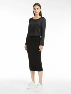 Blusa in raso di seta