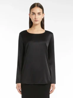 Blusa in raso di seta