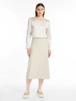 Blusa in raso di seta