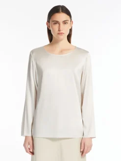 Blusa in raso di seta
