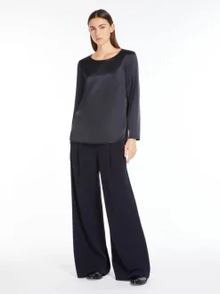 Blusa in raso di seta