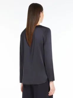 Blusa in raso di seta