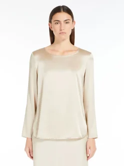 Blusa in raso di seta