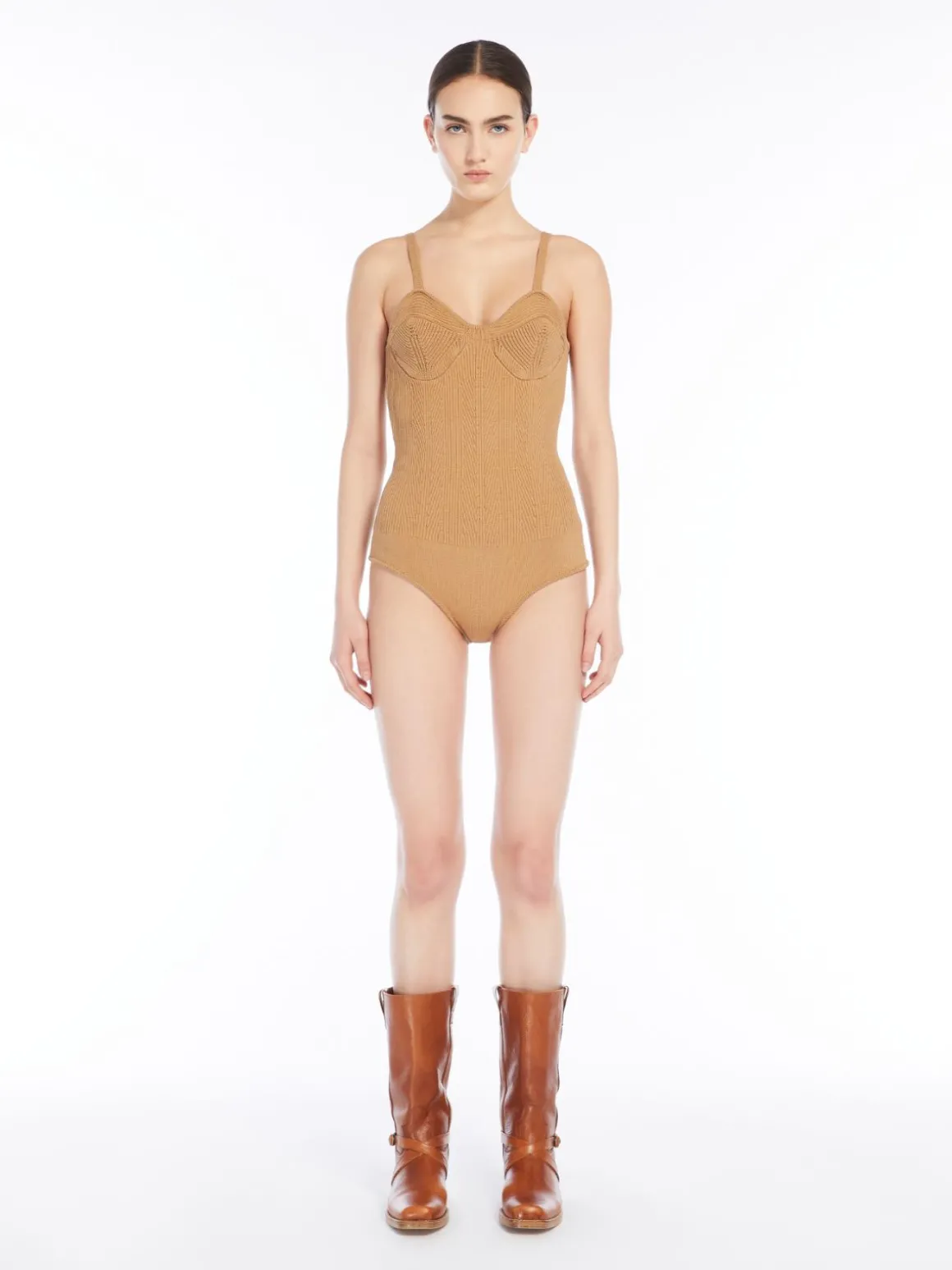 Body in maglia a coste