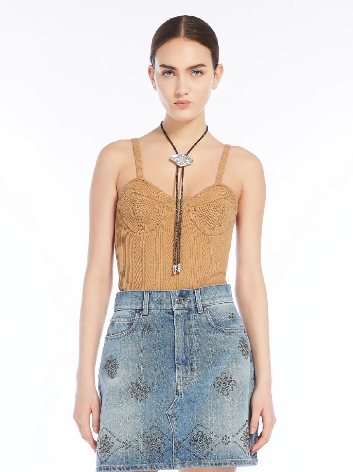 Body in maglia a coste
