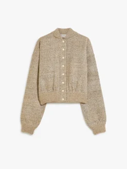 Bomber in maglia di lana gommata