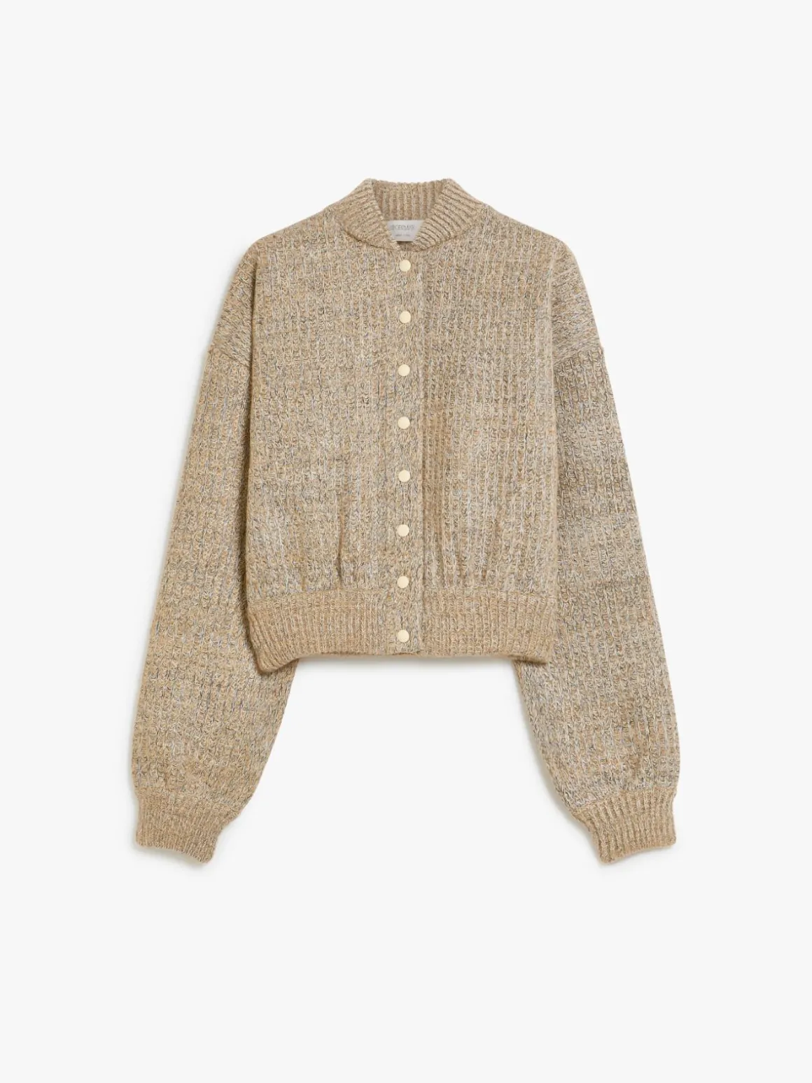 Bomber in maglia di lana gommata