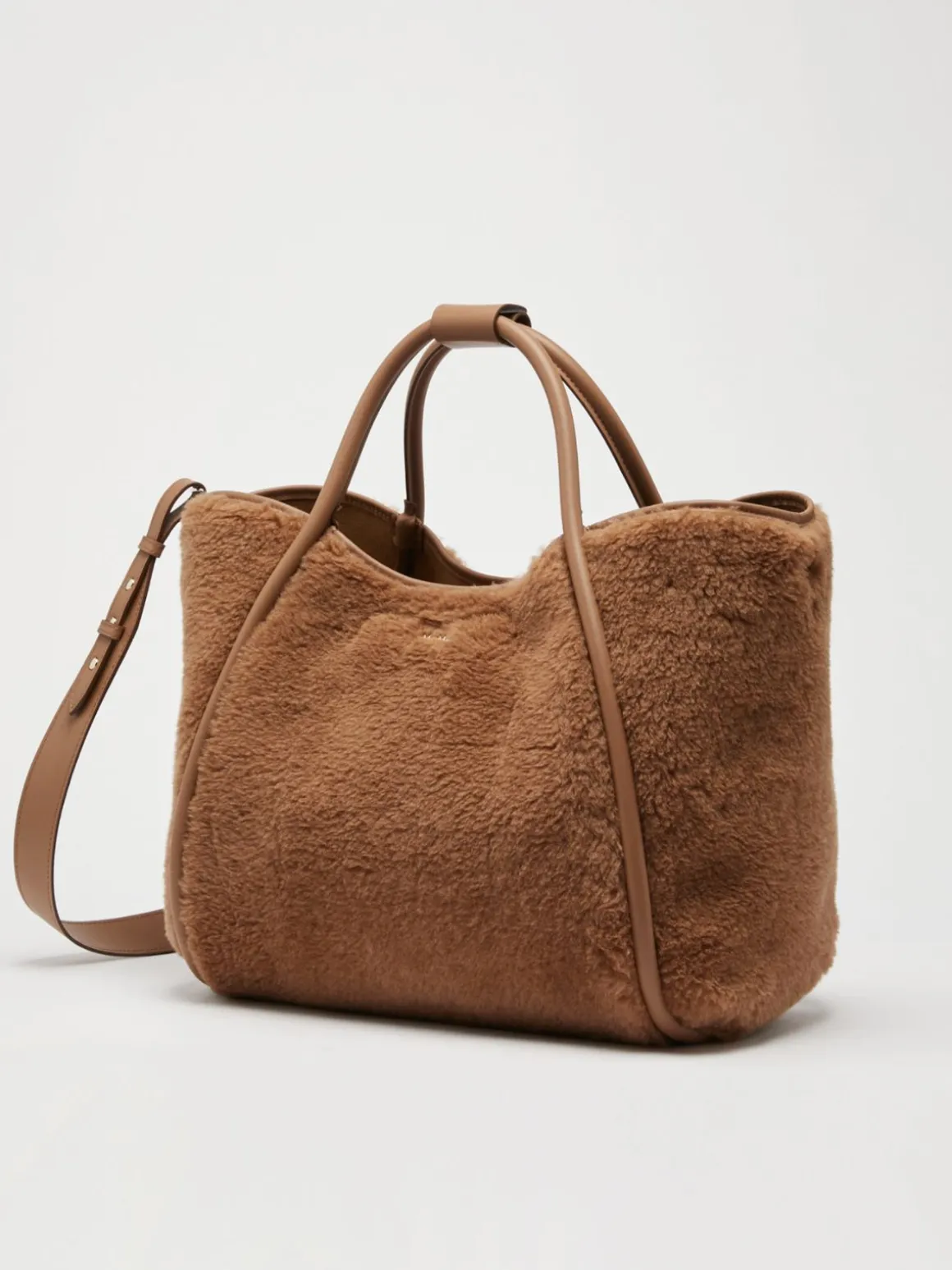 Borsa Marine medium in tessuto Teddy