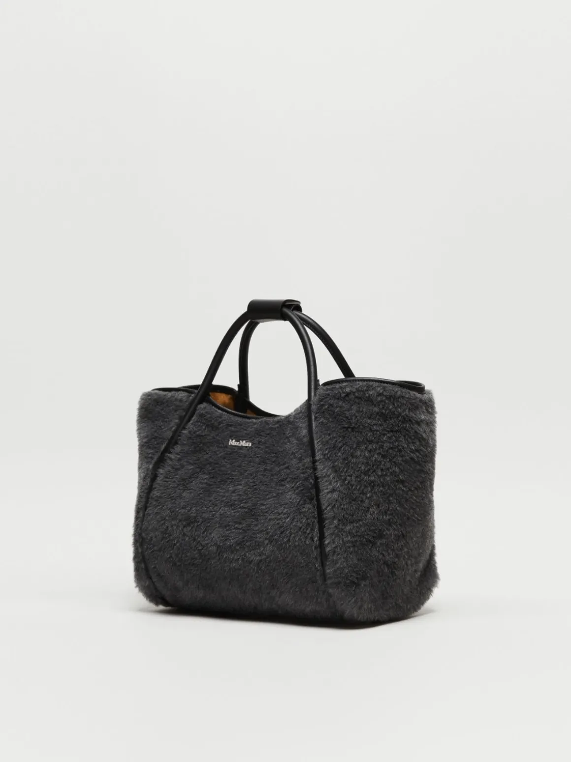 Borsa Marine small in Teddy di lana e alpaca
