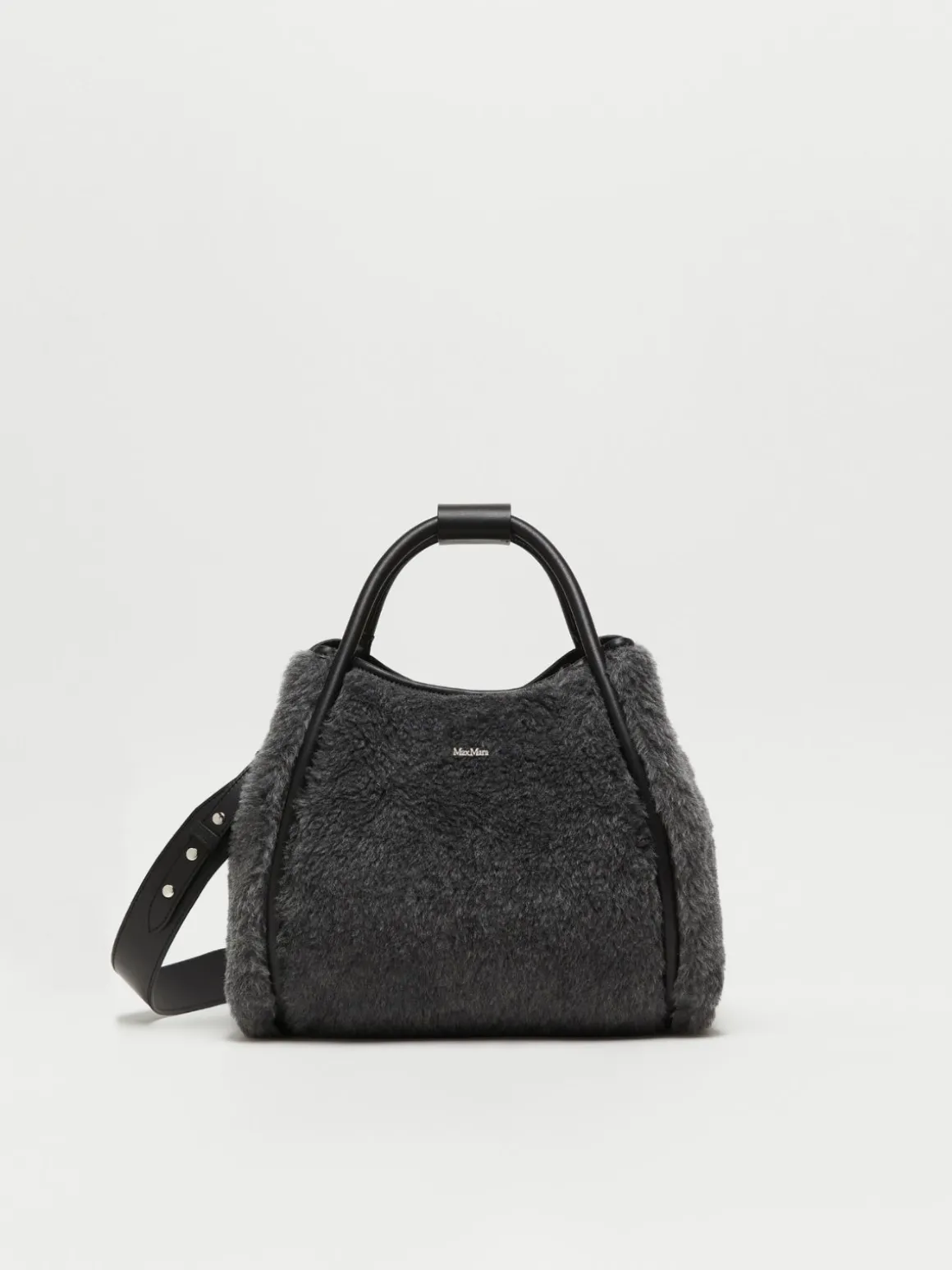 Borsa Marine small in Teddy di lana e alpaca