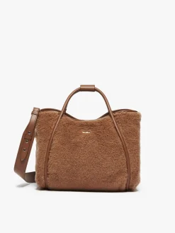 Borsa Marine small in tessuto Teddy