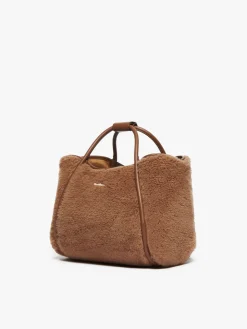 Borsa Marine small in tessuto Teddy