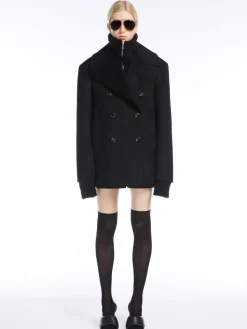 Caban oversize in misto lana