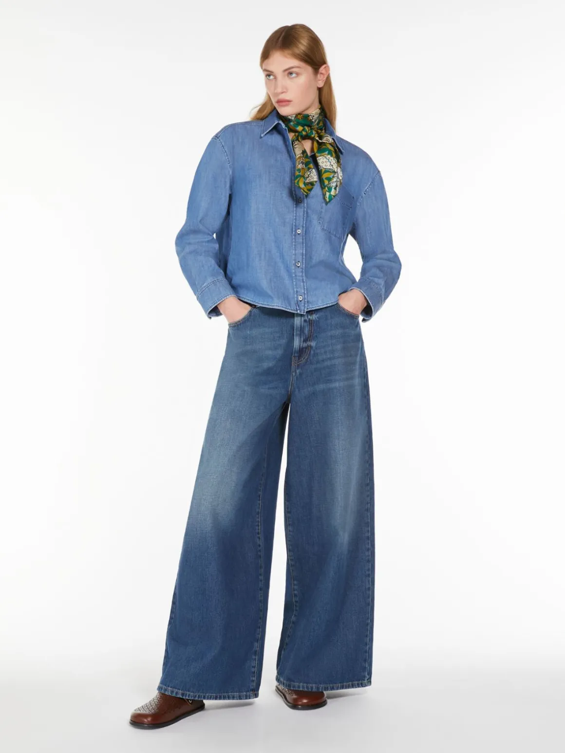 Camicia in denim di cotone
