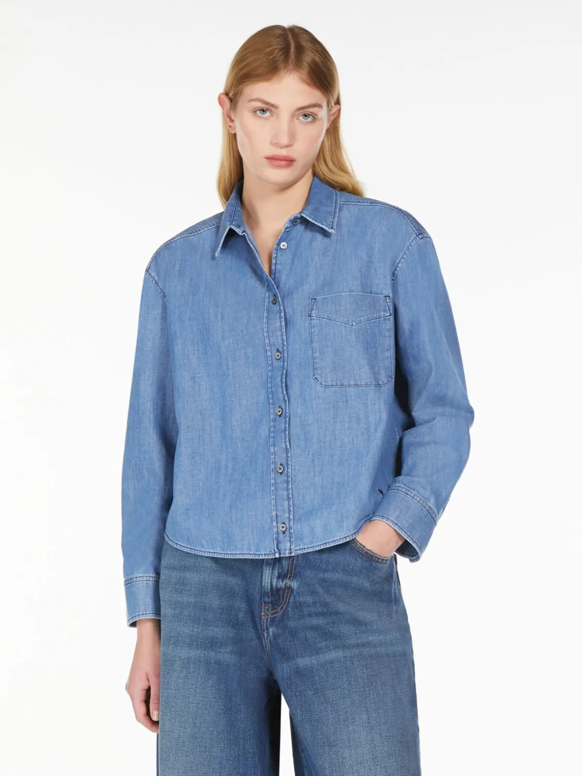 Camicia in denim di cotone