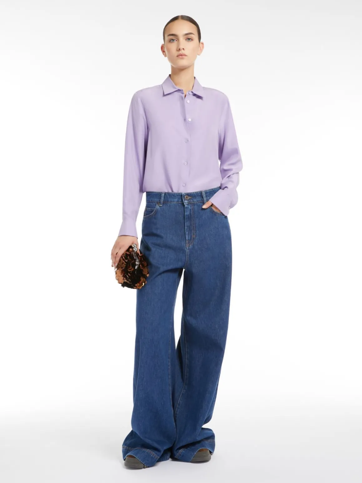 Camicia in seta lavata