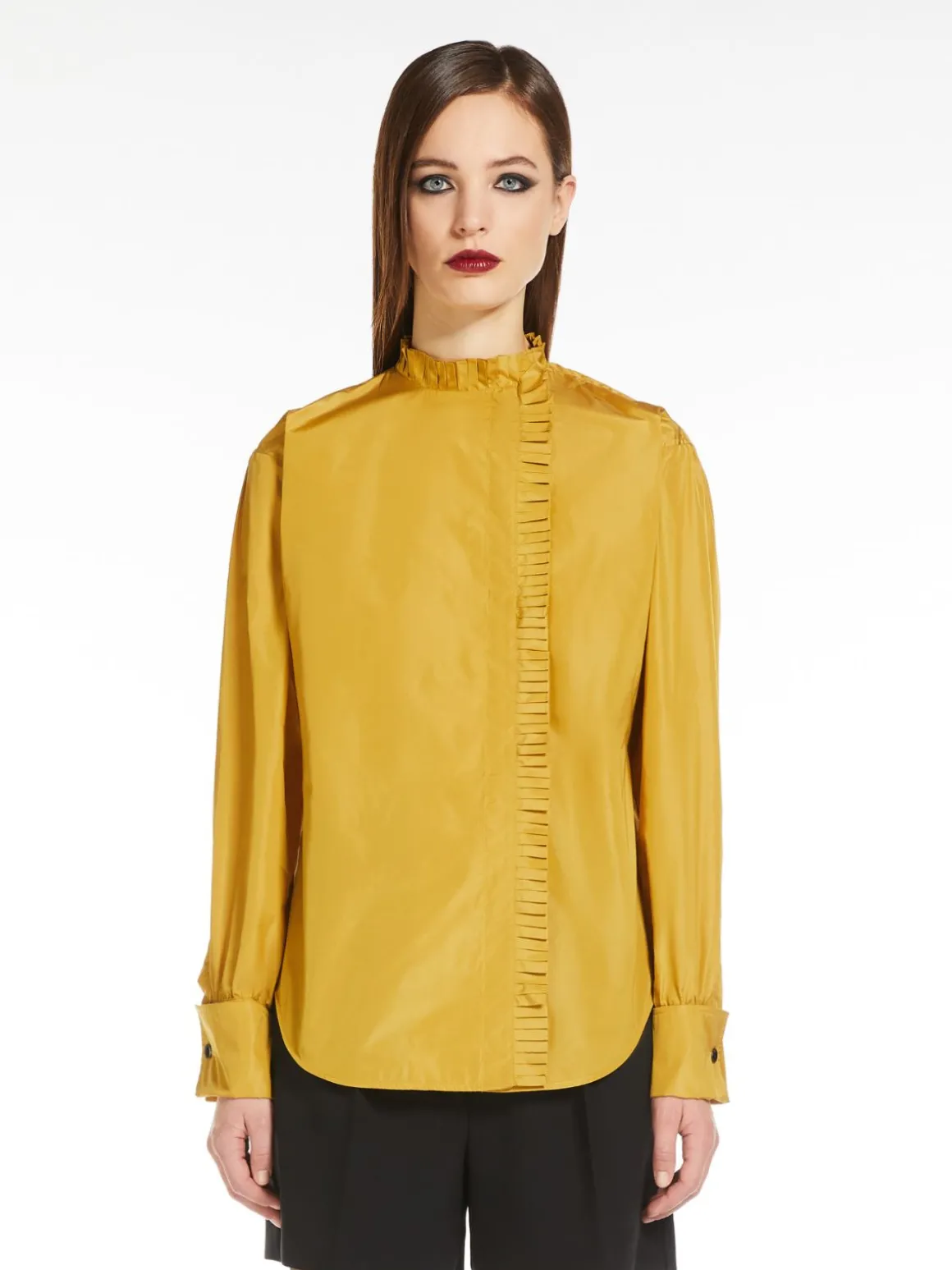 Camicia in taffetà di mista seta