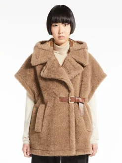 Cappa gilet in tessuto Teddy