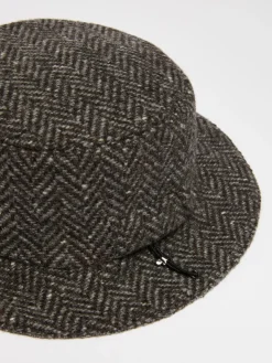 Cappello in tweed con logo