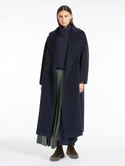 Cappotto a vestaglia in lana e alpaca