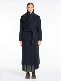 Cappotto a vestaglia in lana e alpaca