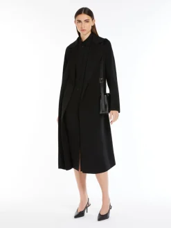Cappotto a vestaglia in lana, cachemire e seta