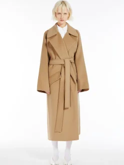 Cappotto a vestaglia in misto cashmere