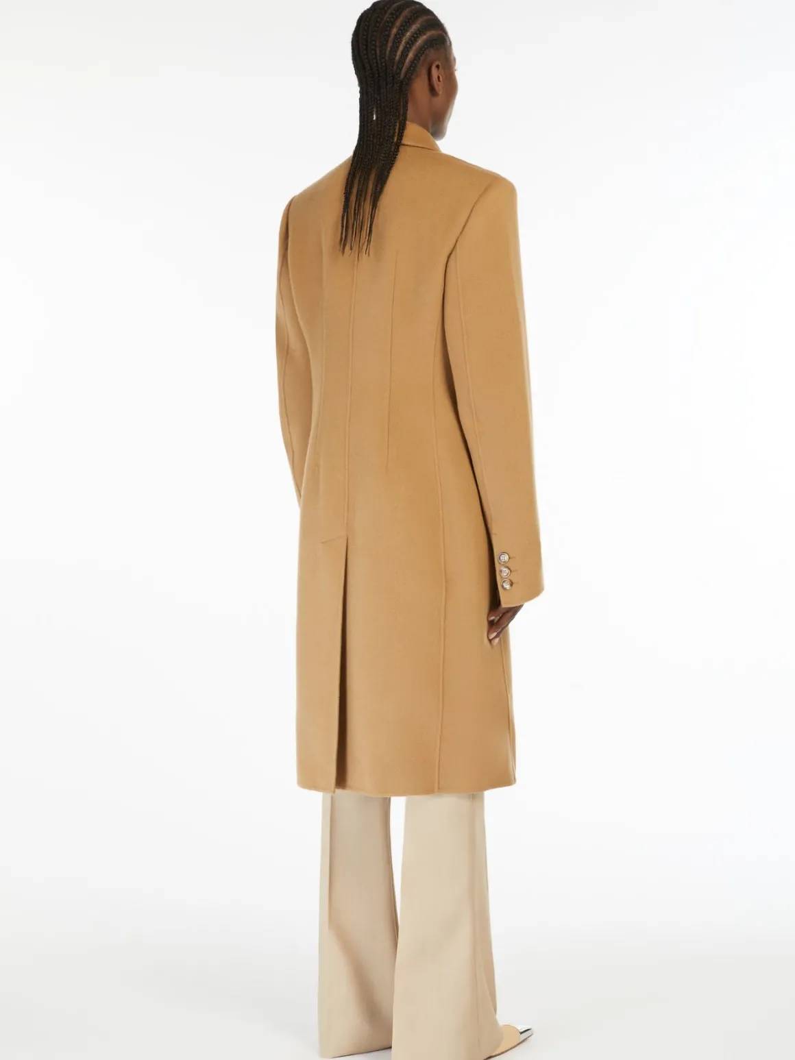 Cappotto aderente in lana